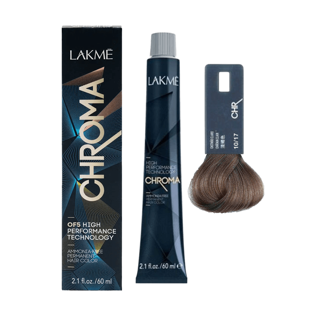 Lakme Chroma 10/17 Blue Ash Platinum Blonde Hair Color 60ml