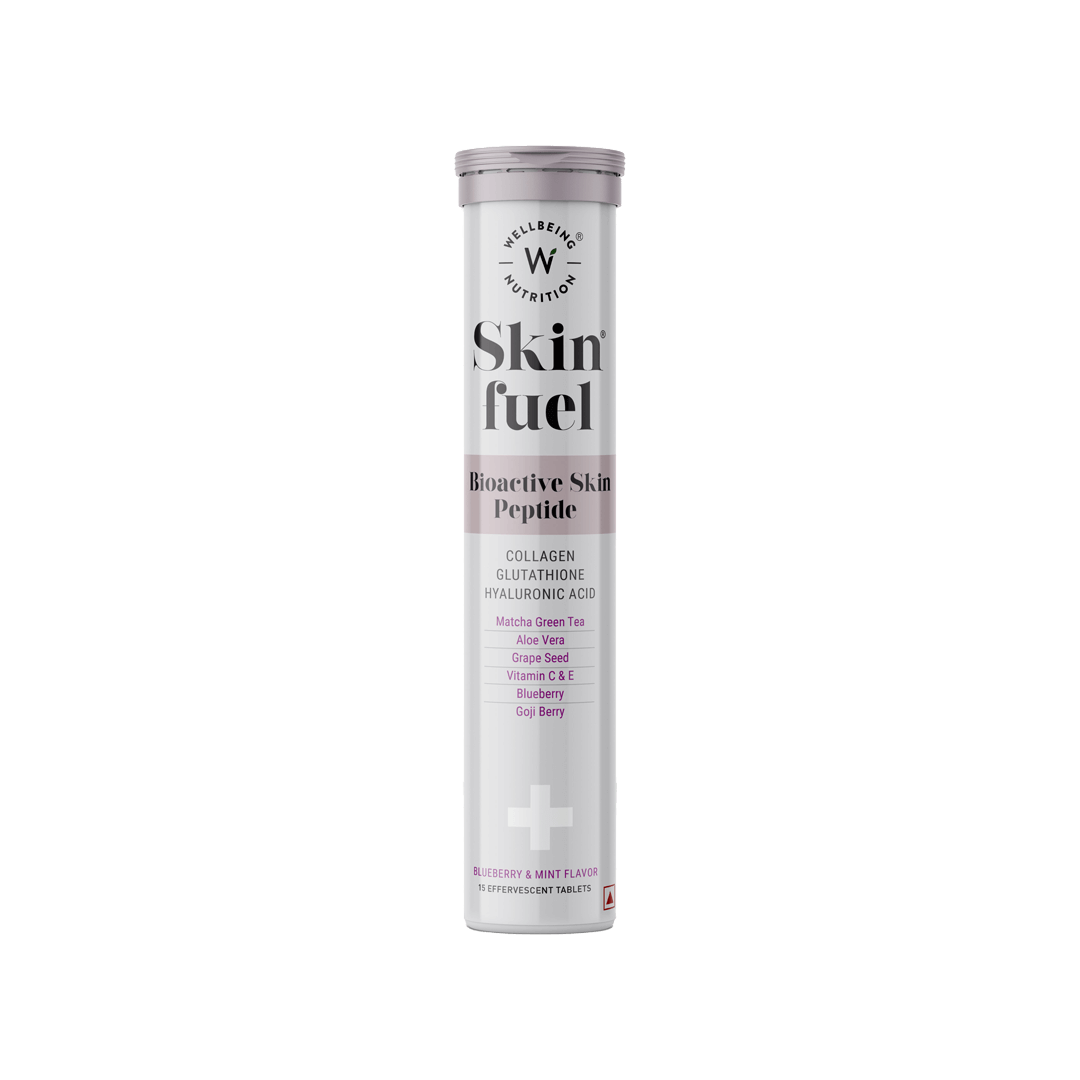 Wellbeing Nutrition Daily Skin Fuel Effervescent Tablets | 15 Tablets | Skin  Hydration & Glow  PharmaC