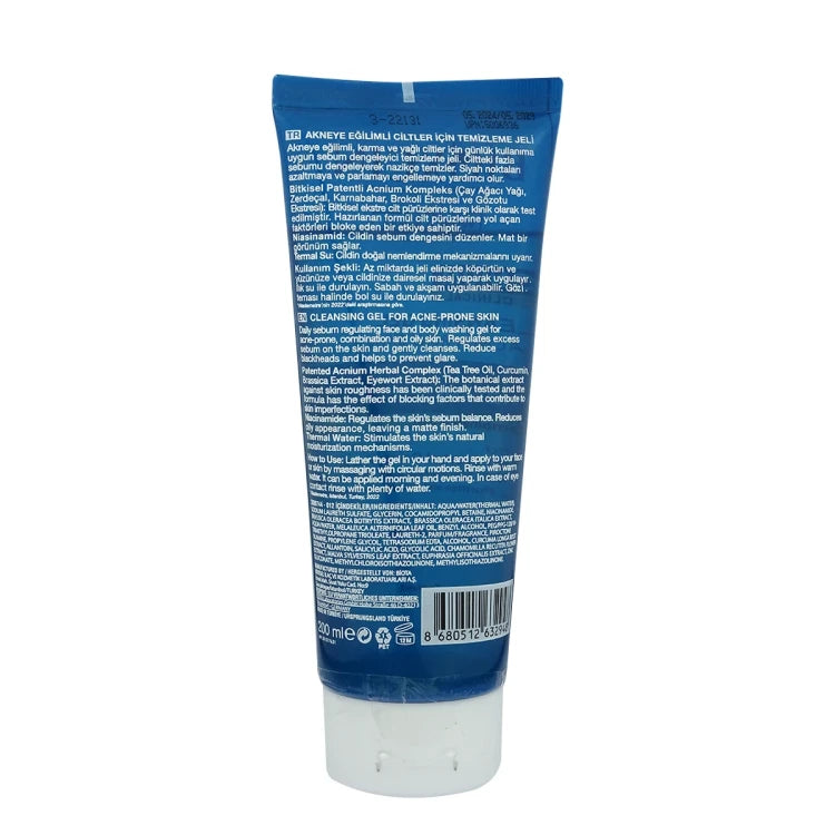 BIOXCIN Acnium Cleansing Gel For Oily Combination Skin 200ML