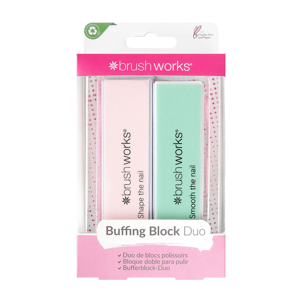 BW Pastel Nail Buffing Blocks 2 Pack Smooth & Shine Nail Buffer
