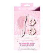 BW Detangling Brush & Scrunchie Set Gentle Hair Detangler & Styling Accessories