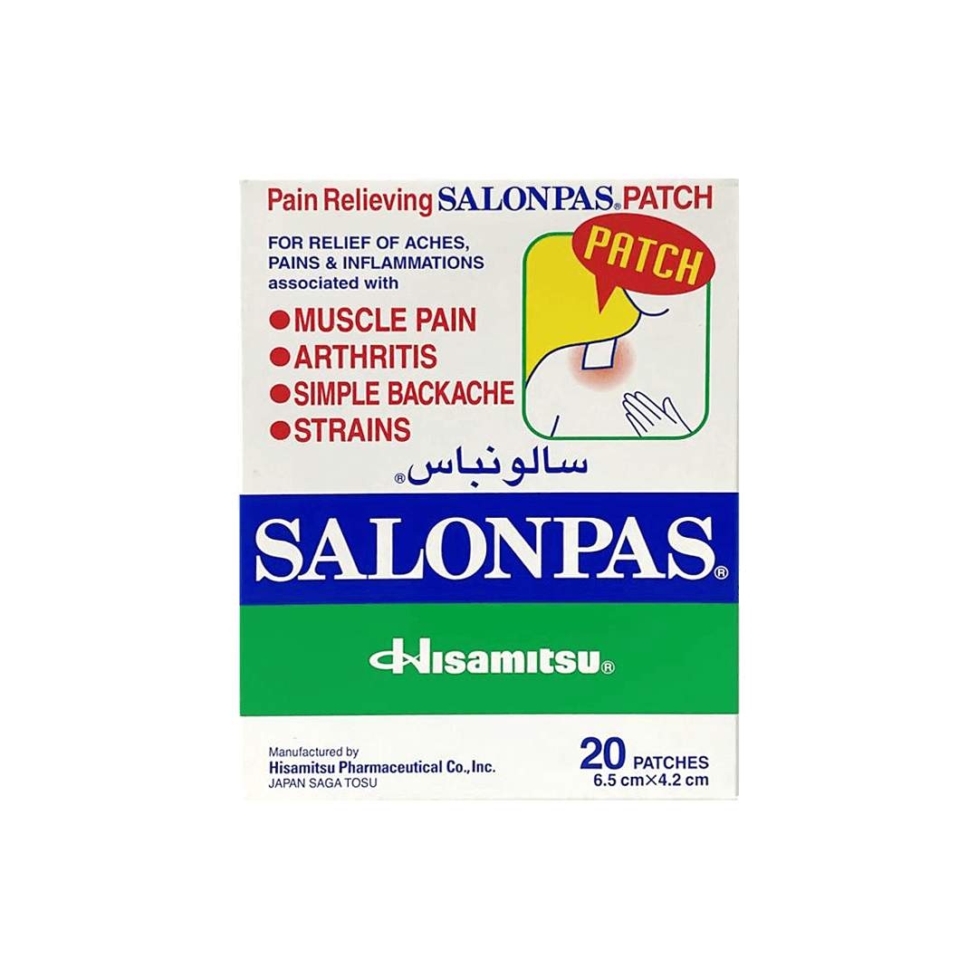 Salonpas Pain Relief Patch 20 Patches 6.5cm X 4.2cm