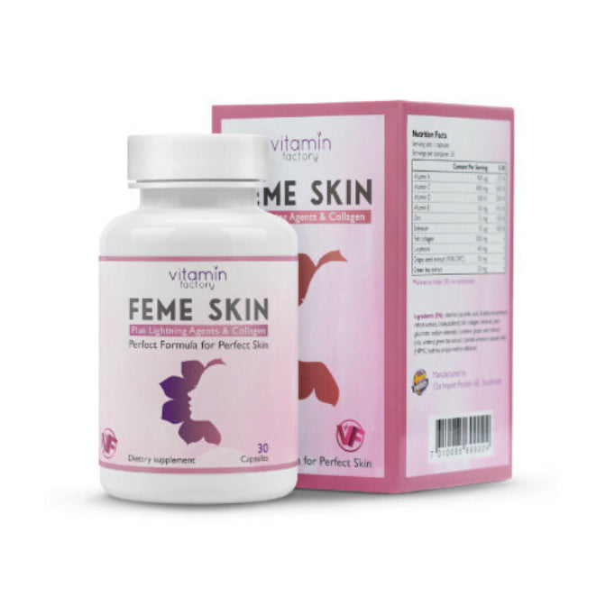 Feme Skin Vitamin Skin, Hair & Nail Support Supplement 30 Capsules