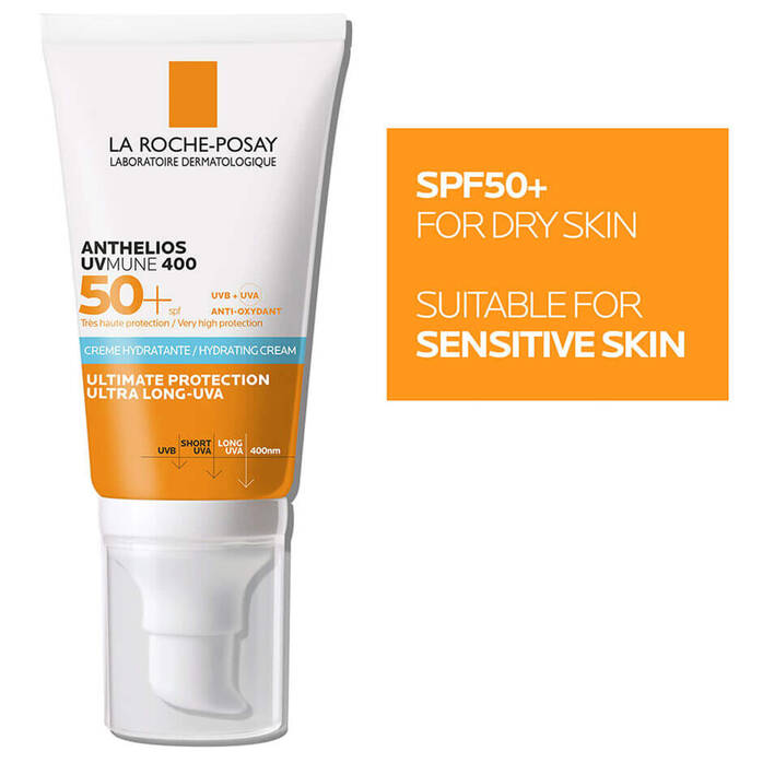لاروش بوزيه  لاروش بوزيه أنثيليوسSPF50+ يو في اميوون 400 كريم مرطّب بمعامل حماية 50 مل