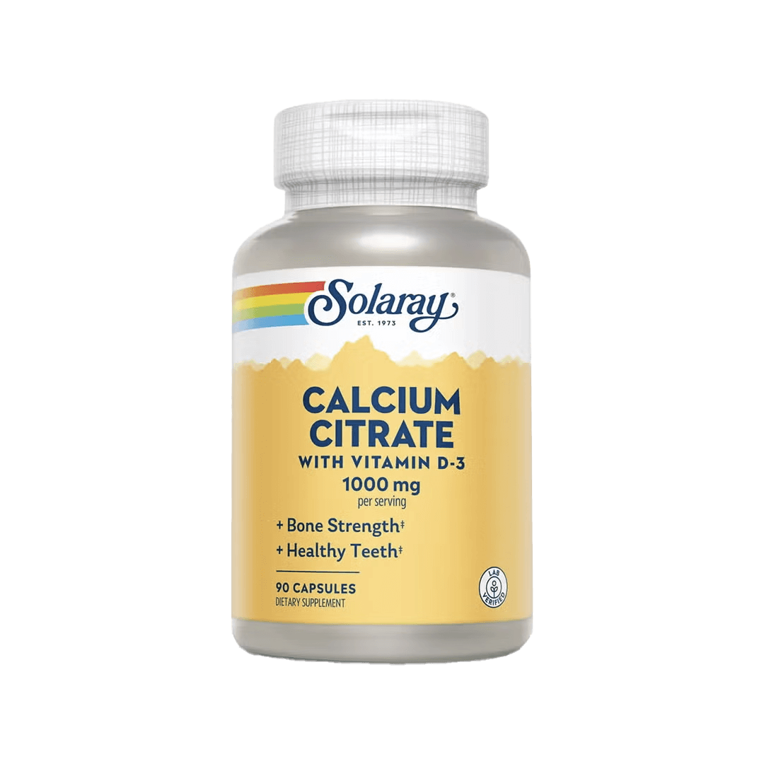Solaray Calcium Citrate With Vitamin D 3 1000mg 90 Capsules
