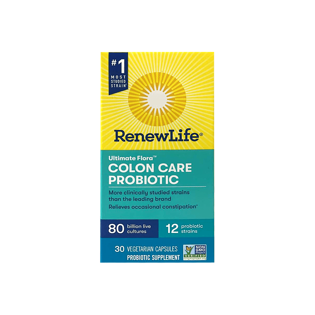 RenewLife Ultimate Flora Colon Care Probiotic 80 Billion 30 Vegetarian Capsules