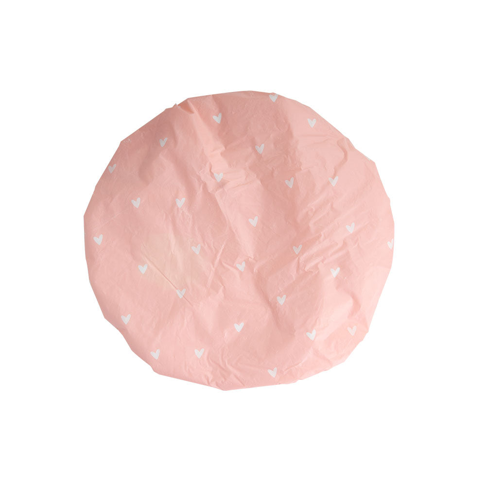 BW- Reversible Shower Cap Heart Pattern