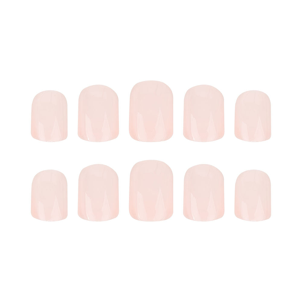 NAIL HQ Square Baby Pink Nails Soft Pink Press-On Manicure