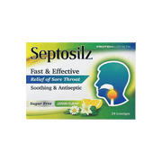Septosilz Relief Of Sore Throat Sugar Free Lemon Flavor 24 Lozenges