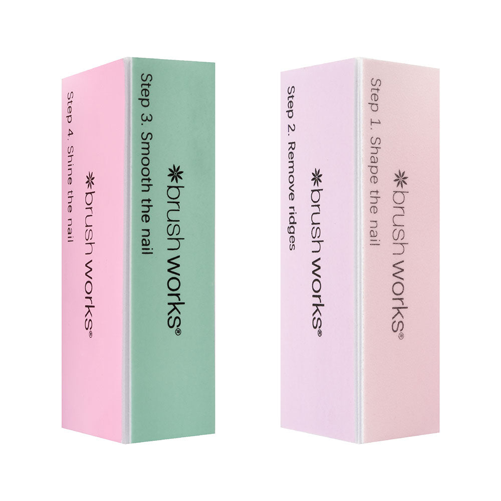 BW Pastel Nail Buffing Blocks 2 Pack Smooth & Shine Nail Buffer