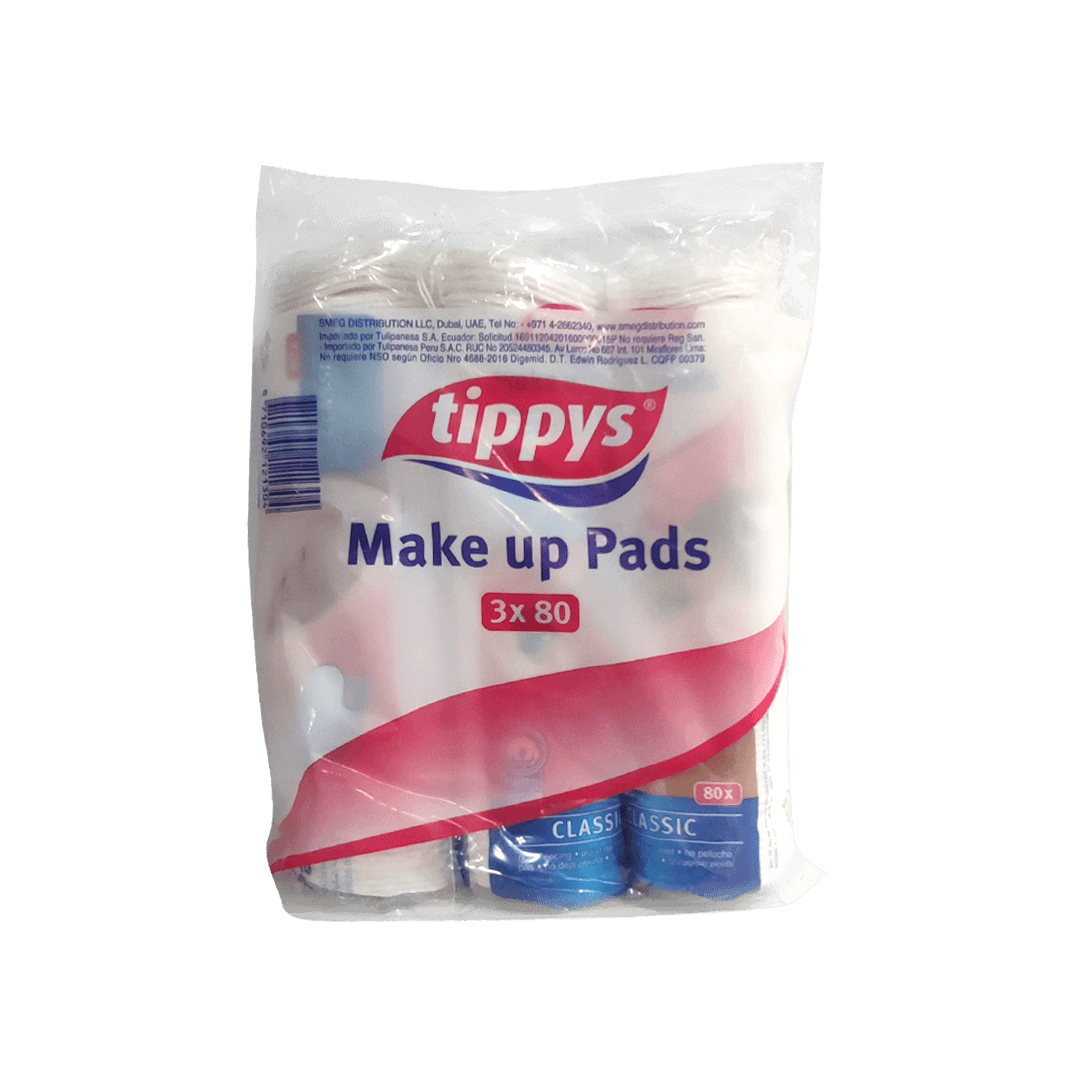 Tippys Make up Pads 3x80 Pieces