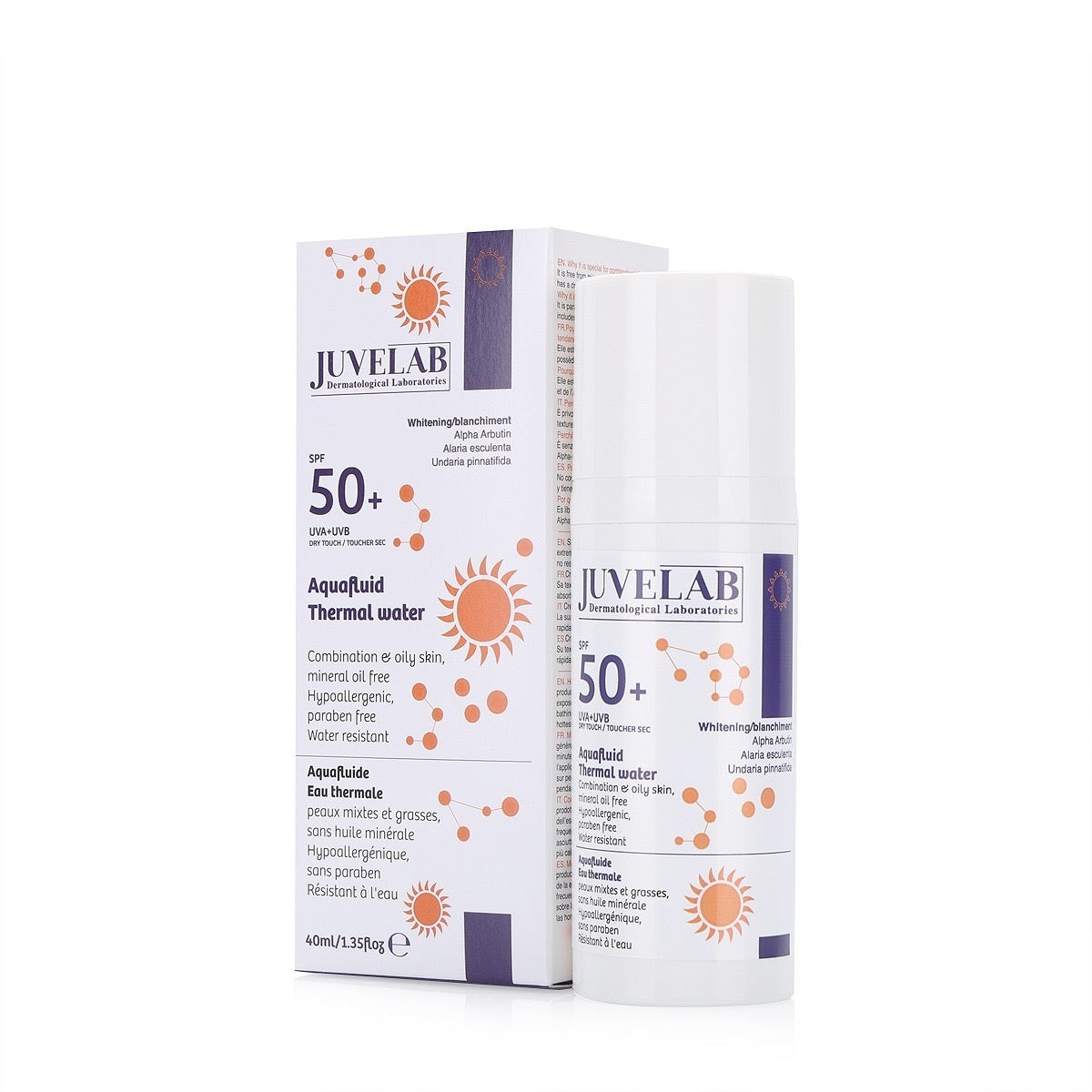 Juvelab Aquafluid Thermal Water SPF50+ Whitening 40ml