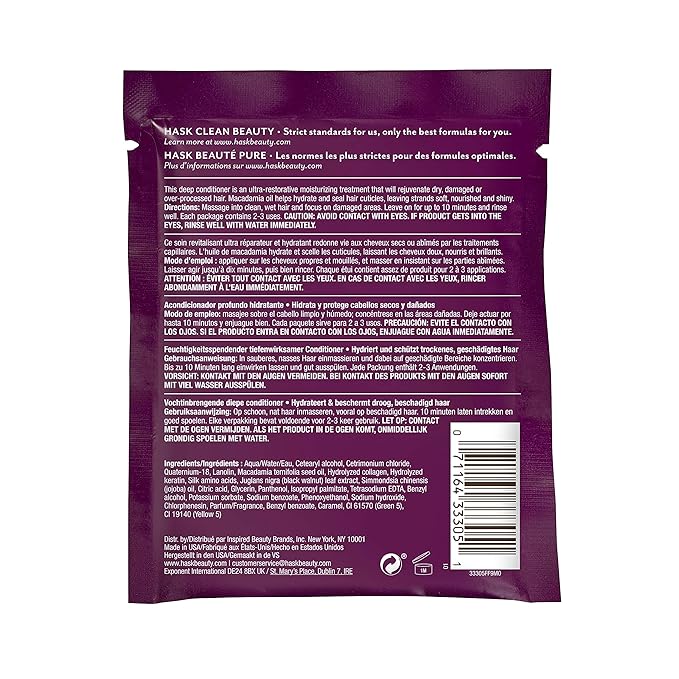 Hask Macadamia Oil Moisturizing Deep Conditioner Mask 50ml