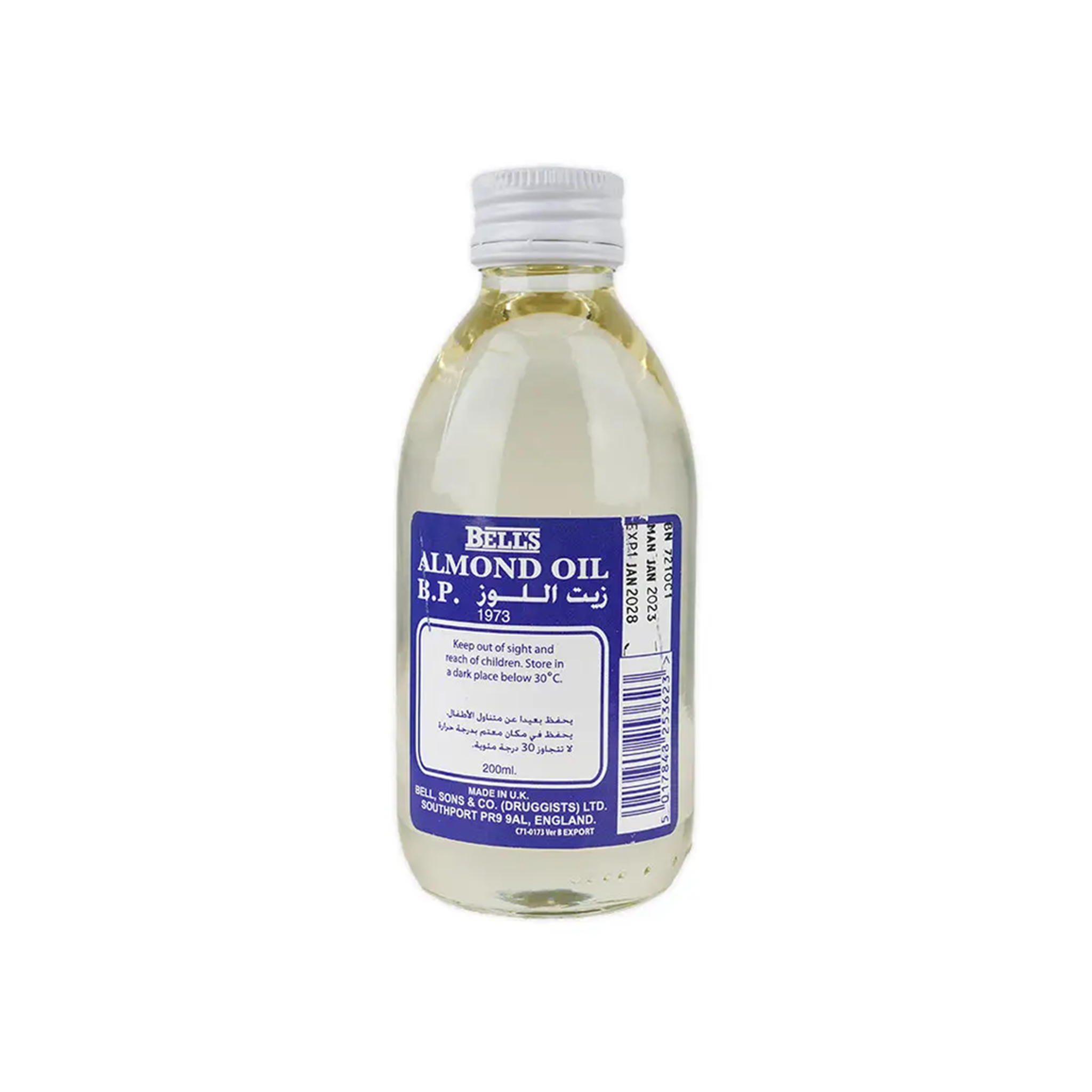 ALMOND OIL BOTL - 200 ML (PKT / 12 BOTLS) - (CRTN / 4 PKT)