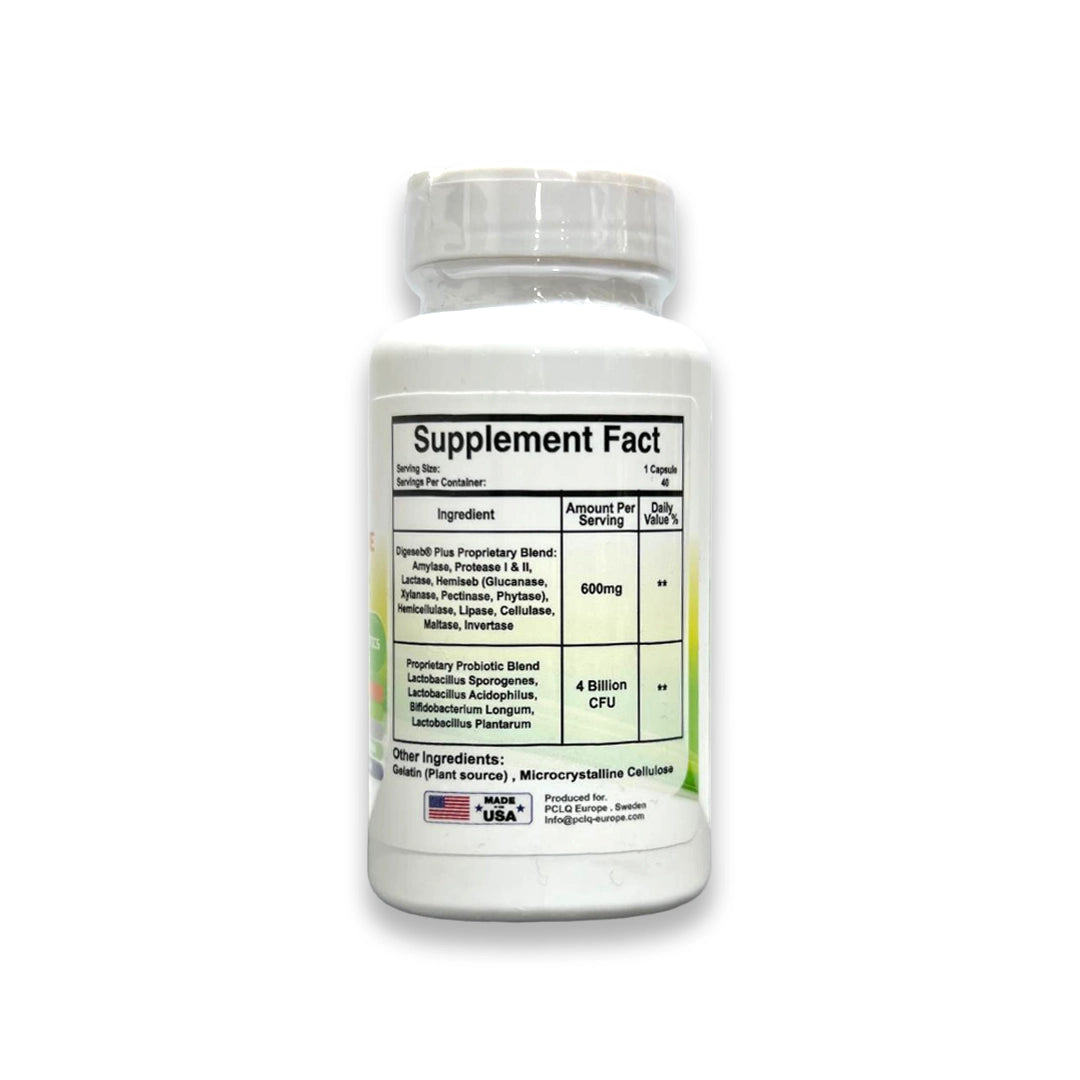 PCLQ Advance Digestive Enzymes 40 Capsules