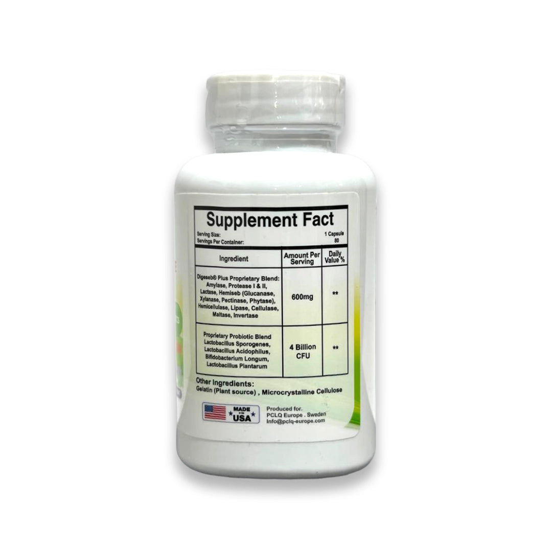 PCLQ Advance Digestive Enzymes 80 Capsules