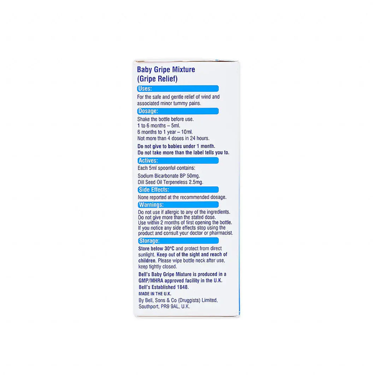 BABY GRIPE MIXTURE BOTL - 100 ML (PKT / 12 BOTLS) - (CRTN / 6 PKT)