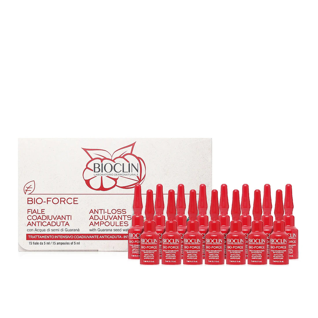 Bioclin Bio Force Anti Hair Loss Ampoules 15x5ml – 3 Boxes Hair Strengthening Bundle
