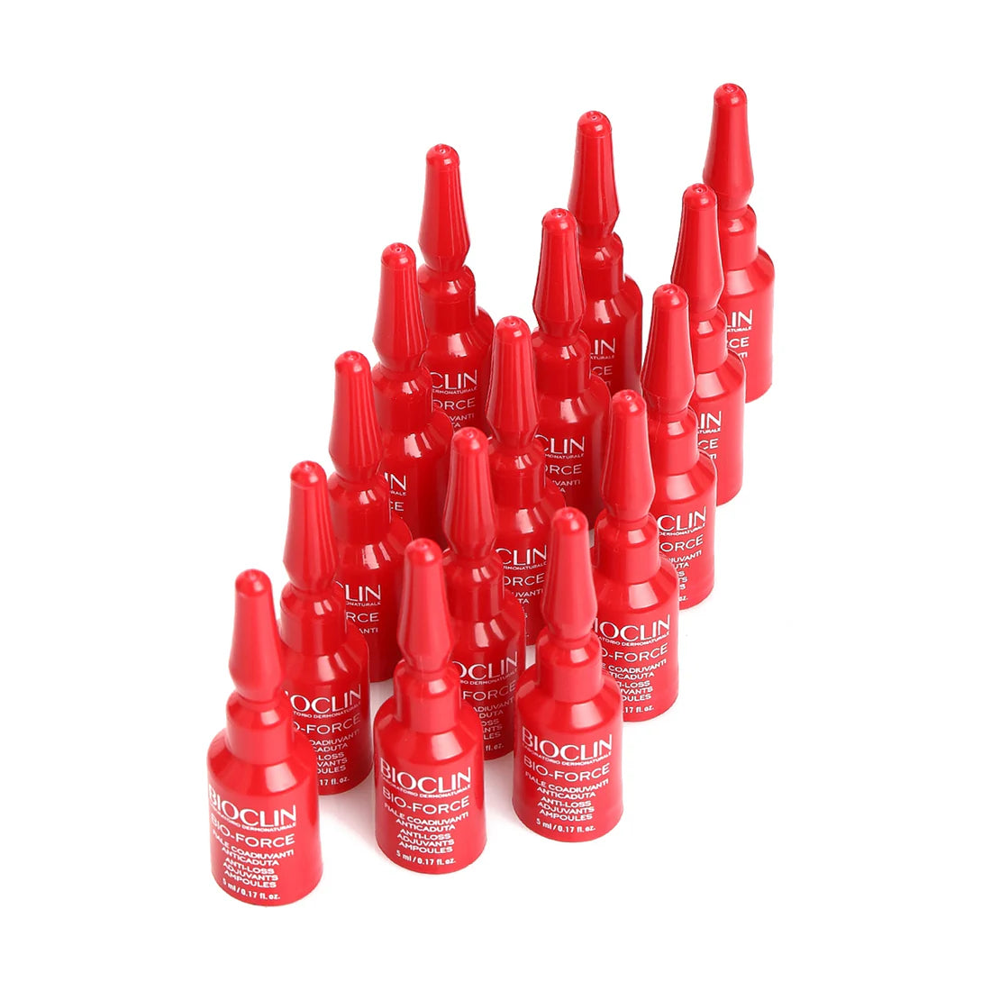 Bioclin Bio Force Anti Hair Loss Ampoules 15x5ml + Strengthening Spray Lotion 150ml, Hair Growth & Strengthening Bundle