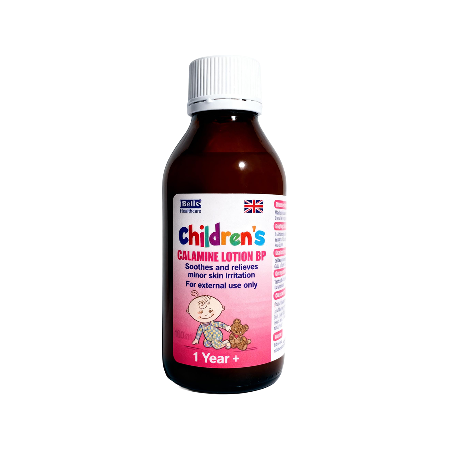 CALAMINE LOTION CHILDREN'S BOTL - 100 ML (PACK / 1 BOTL) - (PKT / 12 BOTLS) - (CRTN / 6 PKT)