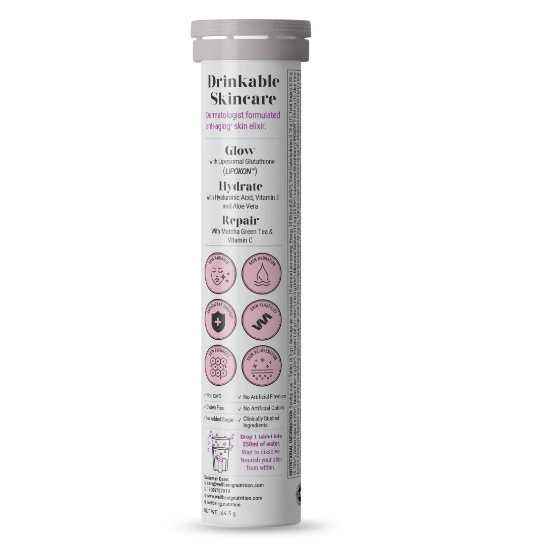 Wellbeing Nutrition Daily Skin Fuel 15 Effervescent Tablets