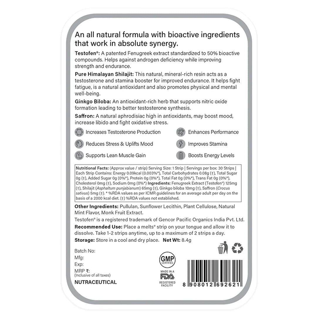 ويل بيينج نيوترشن شرائح سريعة الذوبان  تستو باور بنكهة النعناع البارد 30 شريحة فموية رقيقة