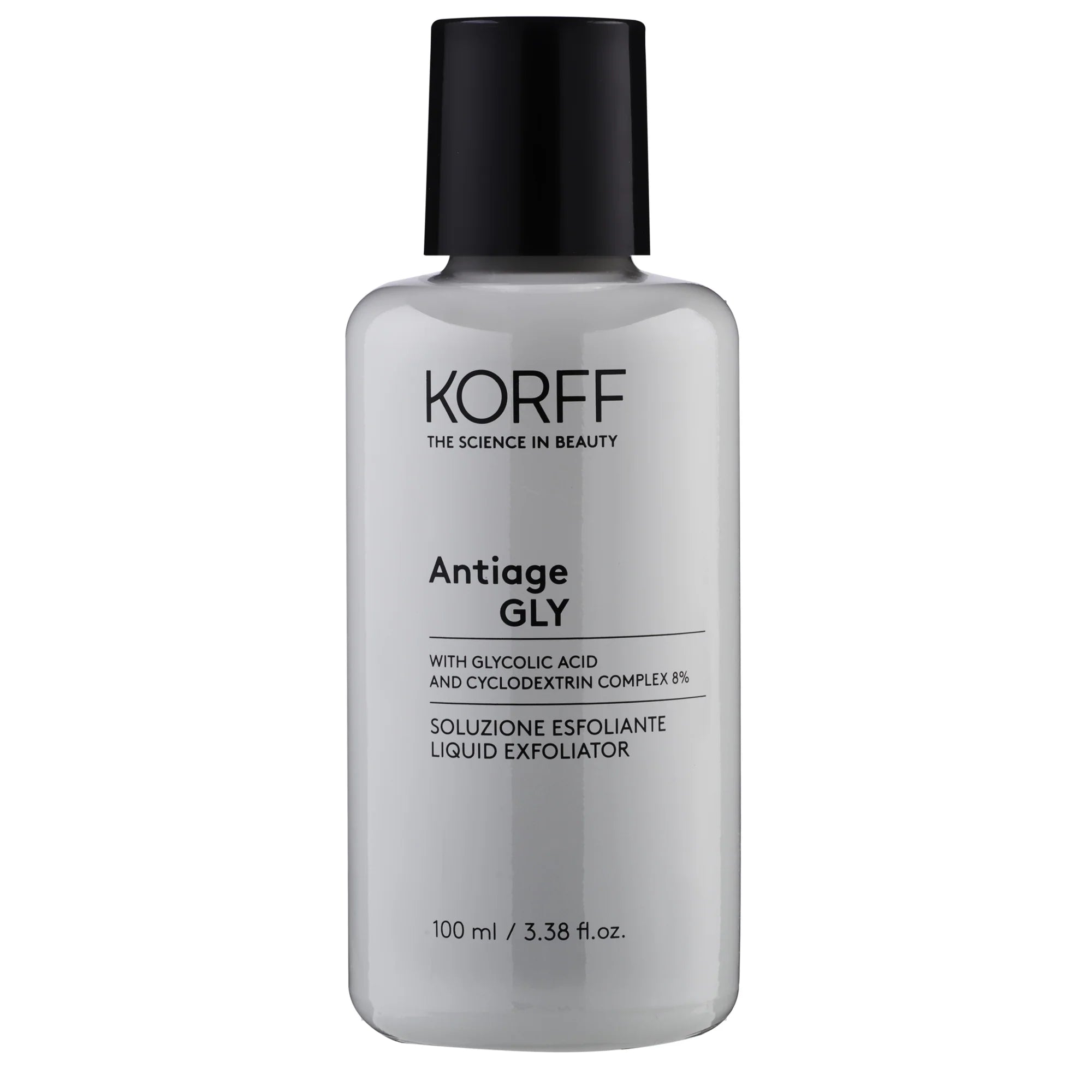 Korff Antiage GLY Liquid Exfoliator, Gentle Glycolic Acid Face Peel for Radiant Skin 100 Ml