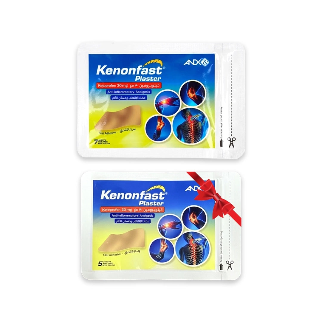 Kenonfast Medicated Plaster 30mg Pain Relief Patches – Pack of 7 +  Pack of 5 Free