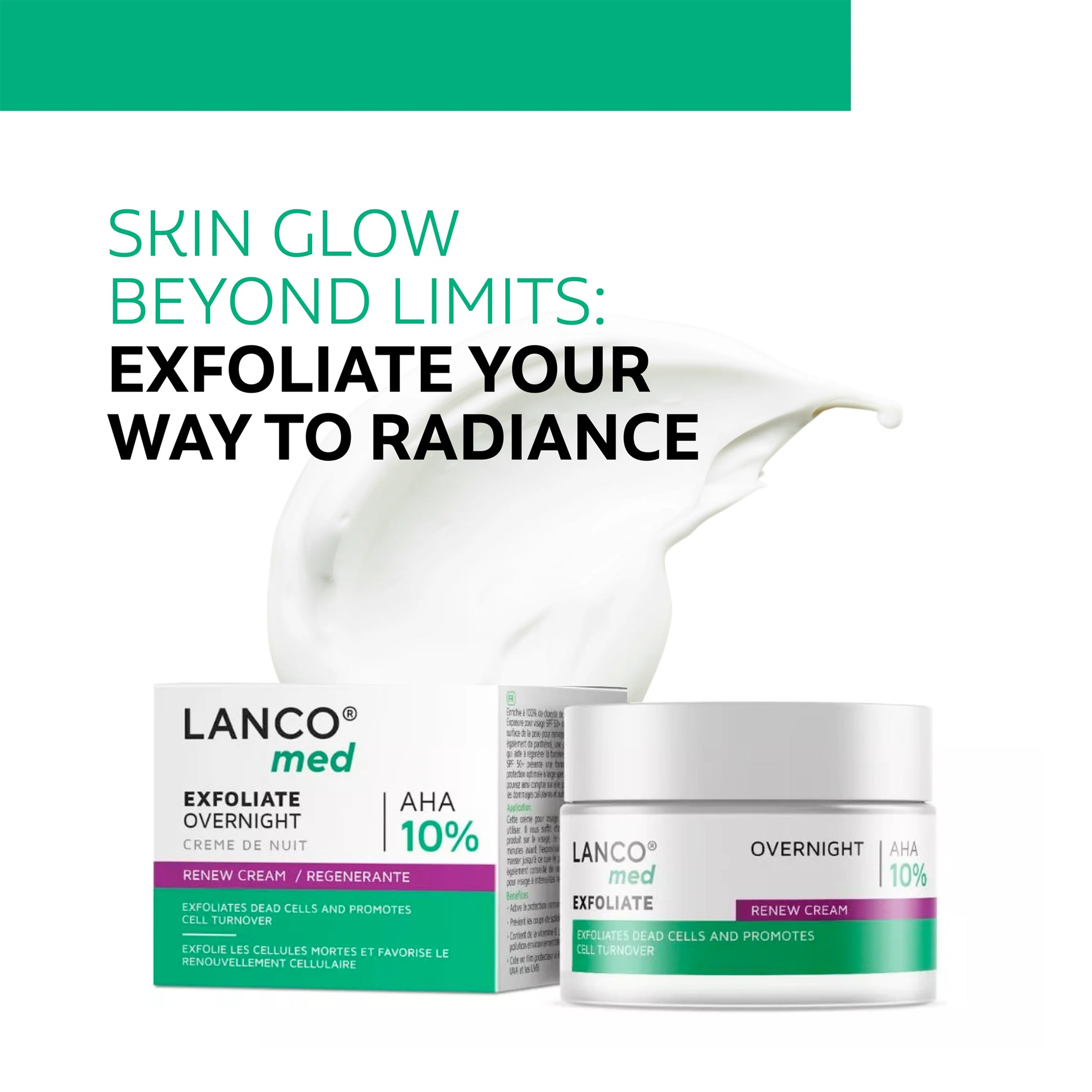 LANCOMED EXFOLIATE OVER NIGHT RENEW CREAM AHA 10% -50 ML