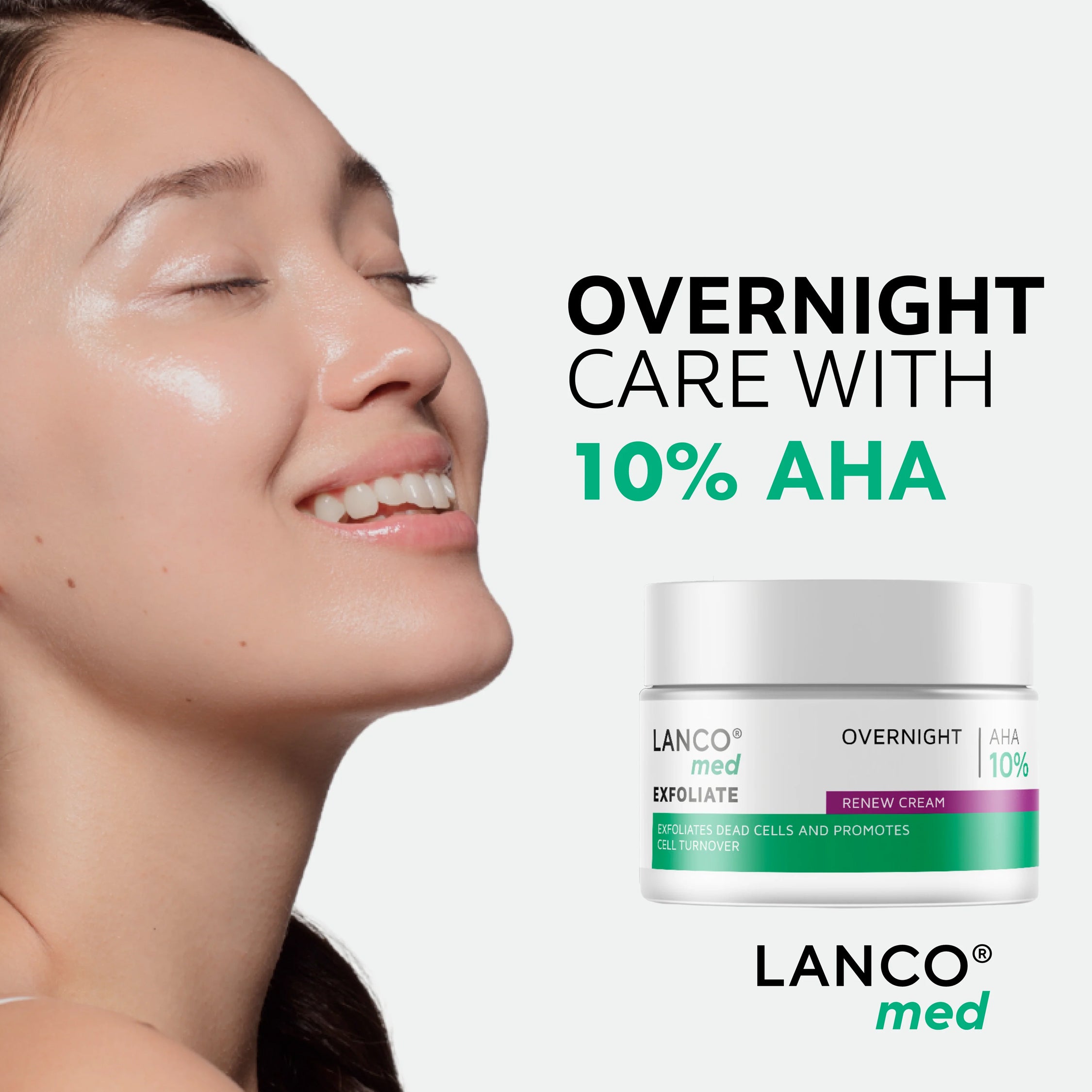 LANCOMED EXFOLIATE OVER NIGHT RENEW CREAM AHA 10% -50 ML