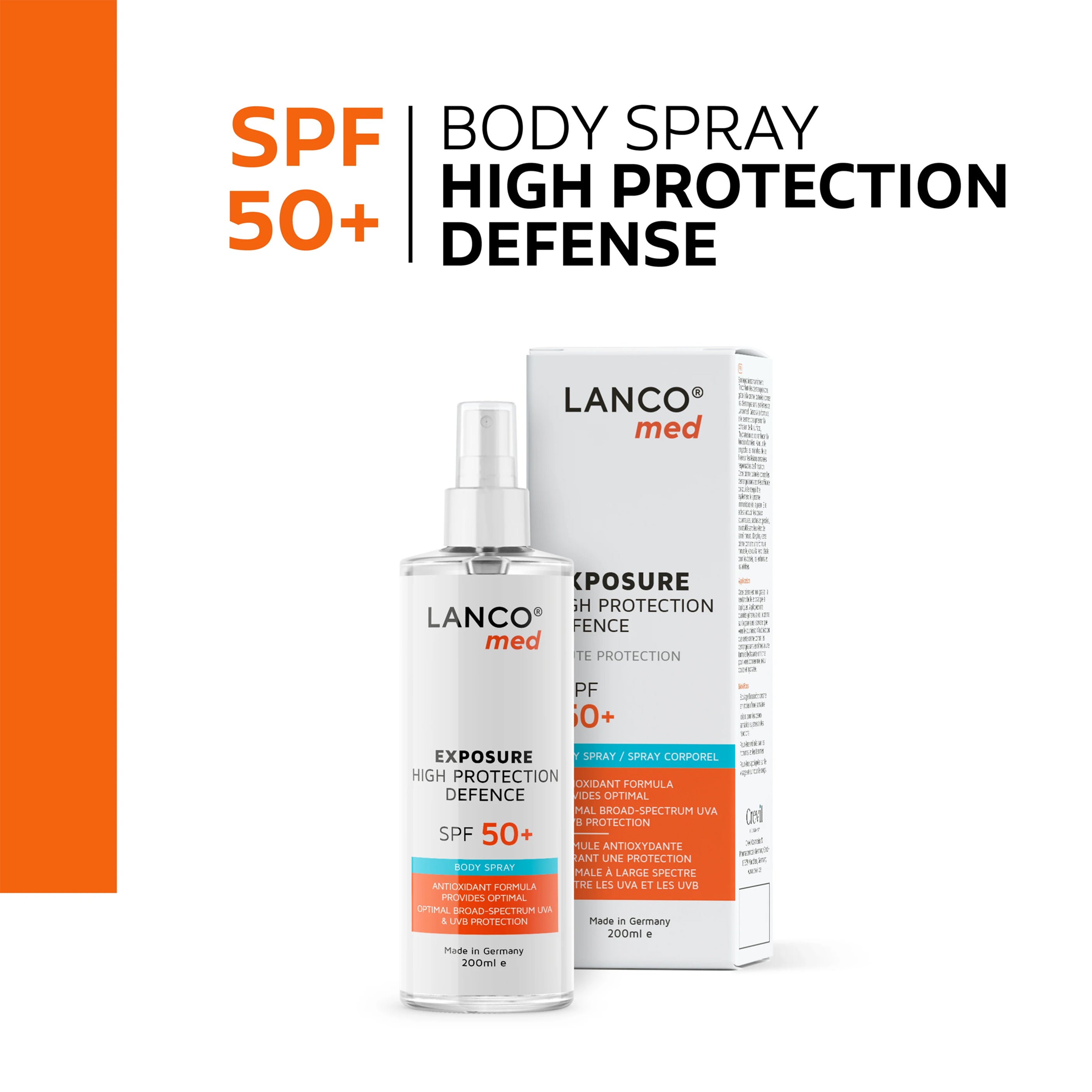 LANCOMED EXPOSURE SPF 50 HIGH PROTECTION BODY SPRAY 100 ML