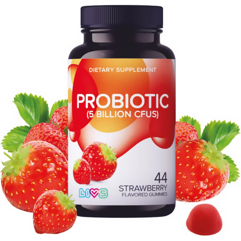 Livs Probiotic (5 Billion CFUS) 44 Strawberry Flavored Gummies