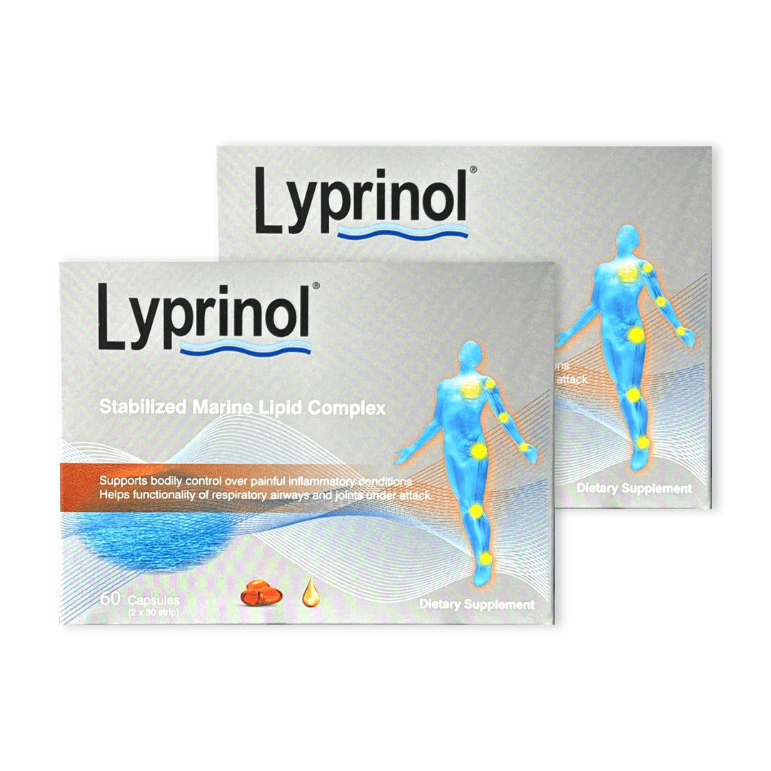 Lyprinol Stabilized Marine Lipid Complex PCSO‑524, Anti‑Inflammatory Omega Support 60 Capsules (2 Boxes )
