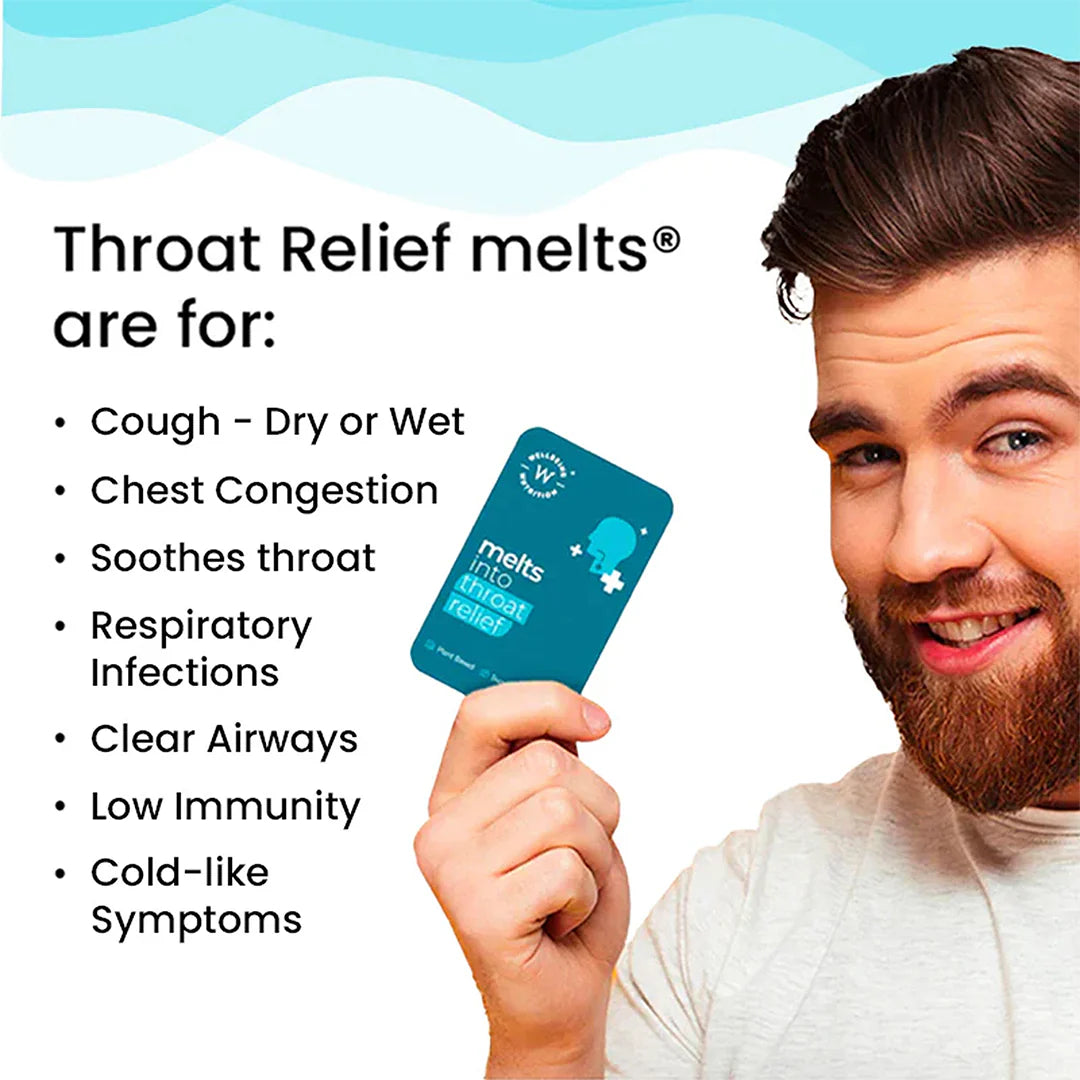Wellbeing Nutrition Melts into Throat Relief 30 Oral Thin Strips