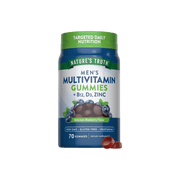 Nature's Truth Men's Multivitamin Gummies + B12, D3, Zinc Blueberry Flavor 70 Count