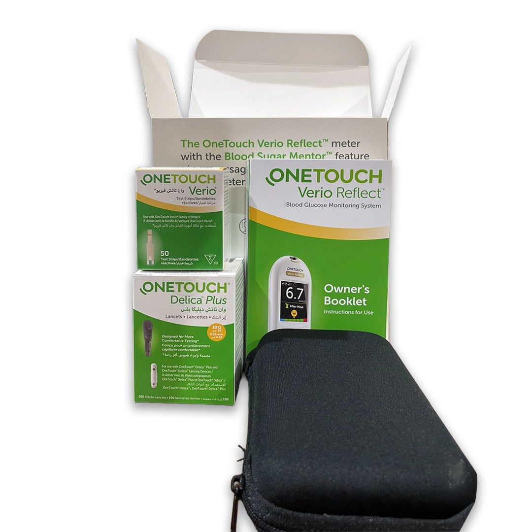 OneTouch Verio Reflect Starter Kit 50 Strips + delica plus 100 pcs