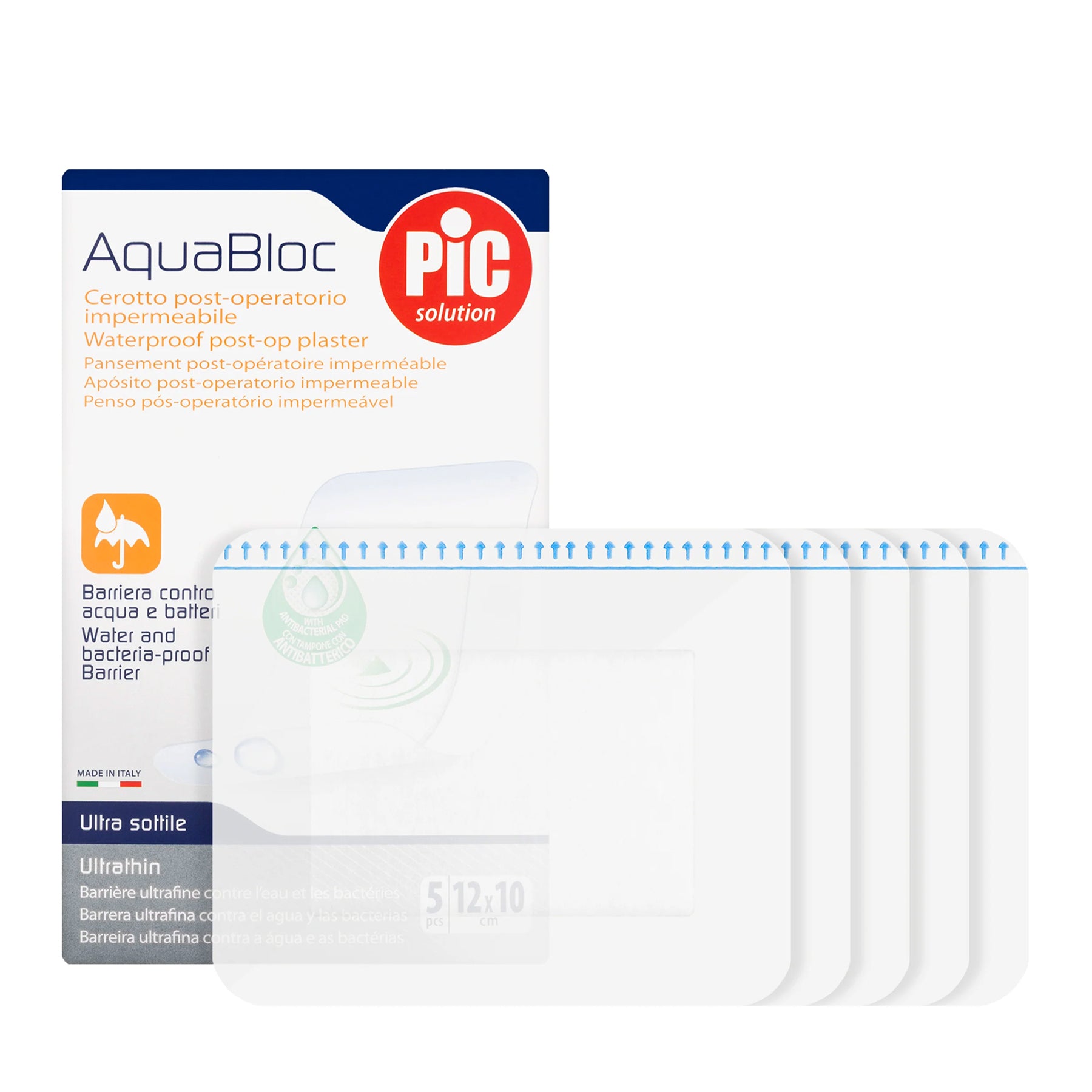 Pic Aquabloc plasters 10x10cm 5pcs