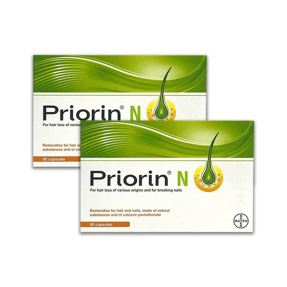 Priorin N For Hair Loss & Weak Nails 90 Capsules, 2 Pack