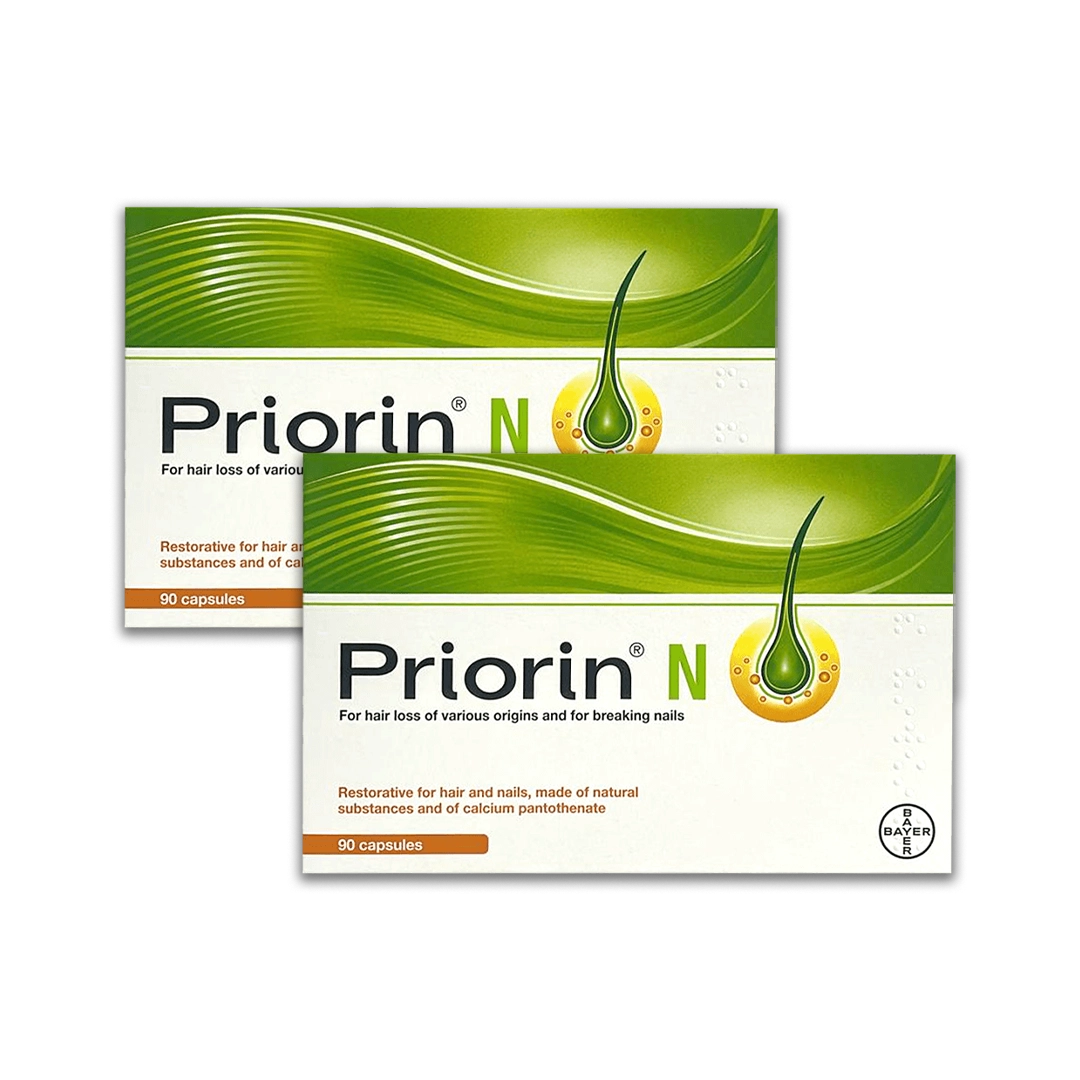 Priorin N For Hair Loss & Weak Nails 90 Capsules, 2 Pack