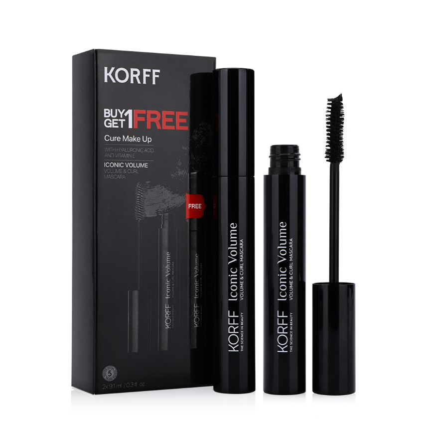 KORFF  Cure Makeup Iconic Volume & Curl Mascara 9.1ml Buy 1 Get 1 Free