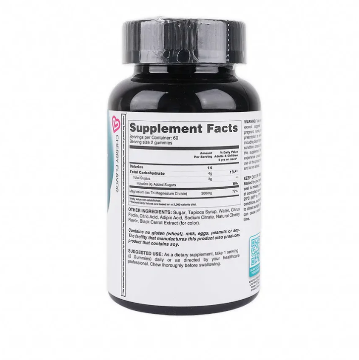 Livs Magnesium Gummies, Natural Stress Relief & Muscle Support, Cherry Flavored  60 Vegan Gummies