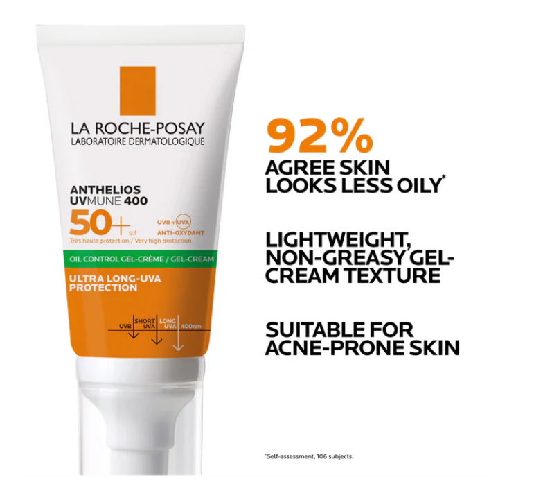 لاروش بوزيهأنثيليوس يوڤيميون 400 جل كريم واقي شمس  SPF50+(عرض 1+1) 50 مل