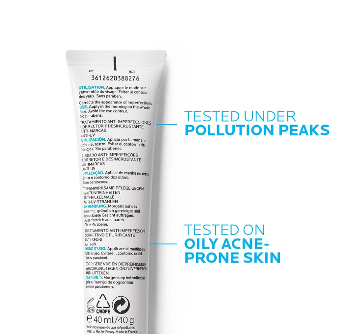 لاروش بوزيه ايفاكلار ديو+ مرطب SPF 30 مضاد للعيوب 40 مل