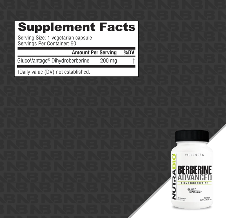 NutraBio Berberine Advanced 60 Caps