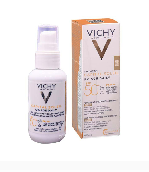 Vichy Capital Soleil UV‑Age Daily Tinted Face Fluid SPF 50+ Universal Tone 40 Ml