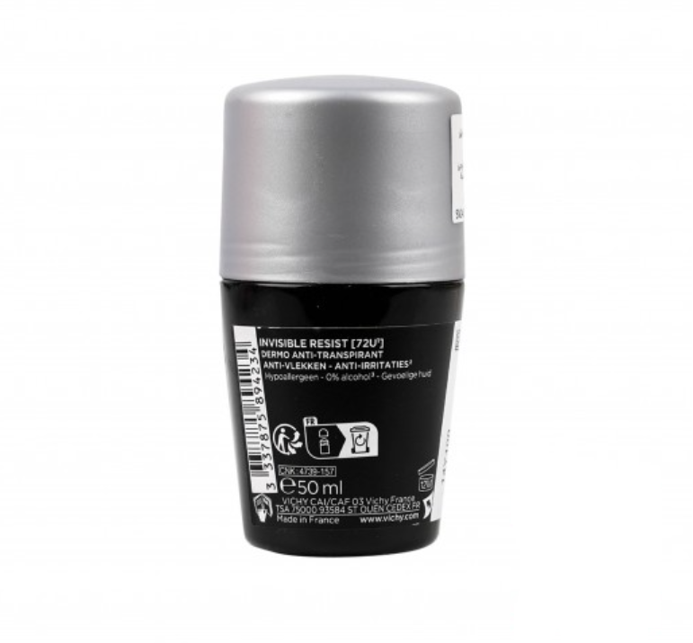 فيتشي ديو رول إنفزبل ريزست مضاد التعرق رول 72 ساعة، الاسود 50 مل