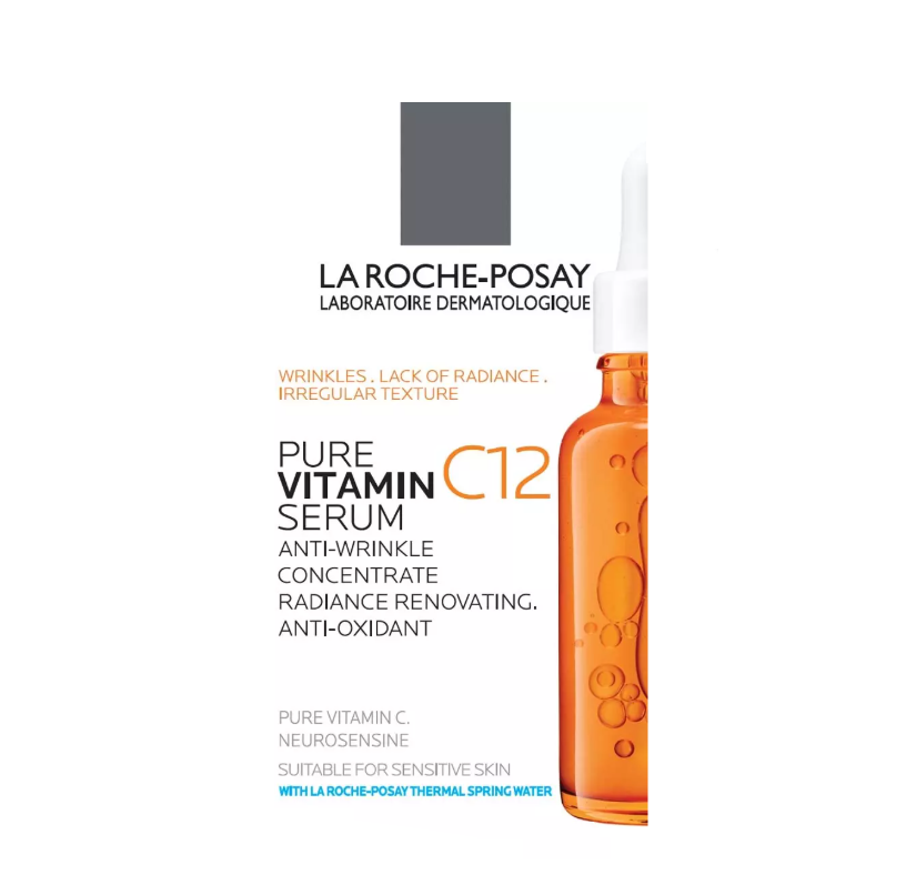 La Roche Posay Pure Vitamin C12 Brightening Serum For Dull, Uneven Skin 30 Ml