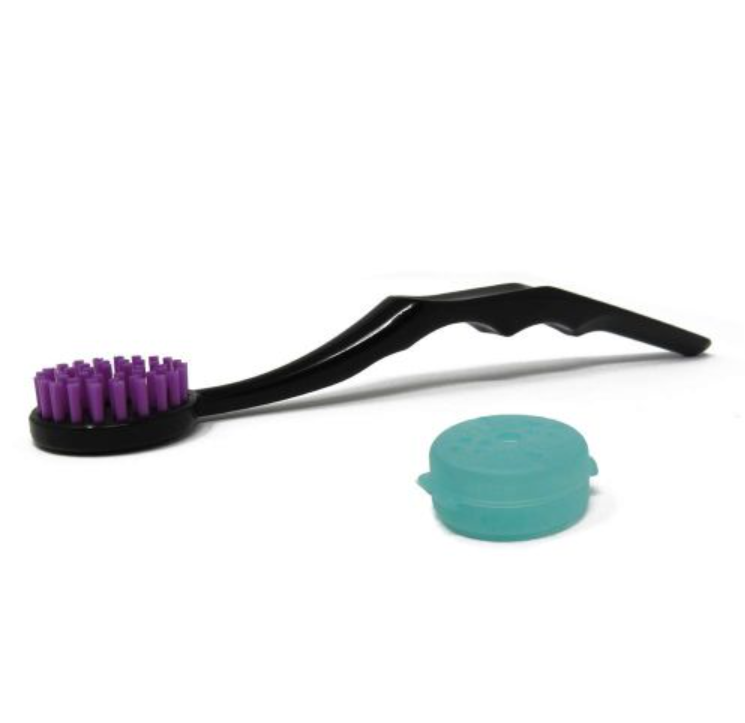 Tung Brush With Travel Cap (Black) Deep Cleaning Tongue Brush for Fresh Breath & Oral Hygiene