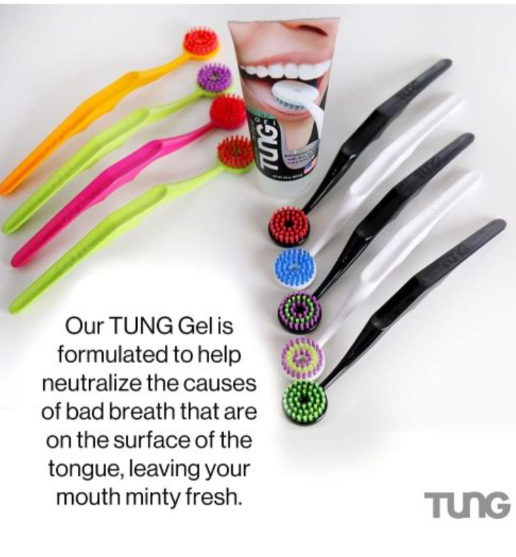 Tung Brush With Travel Cap (Pink) Deep Cleaning Tongue Brush for Fresh Breath & Oral Hygiene