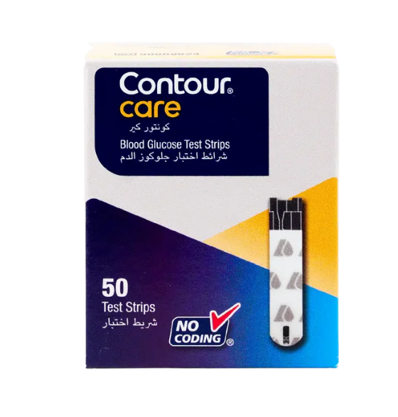 Contour Care Accurate & Fast Blood Glucose Testing 50 Test Strips